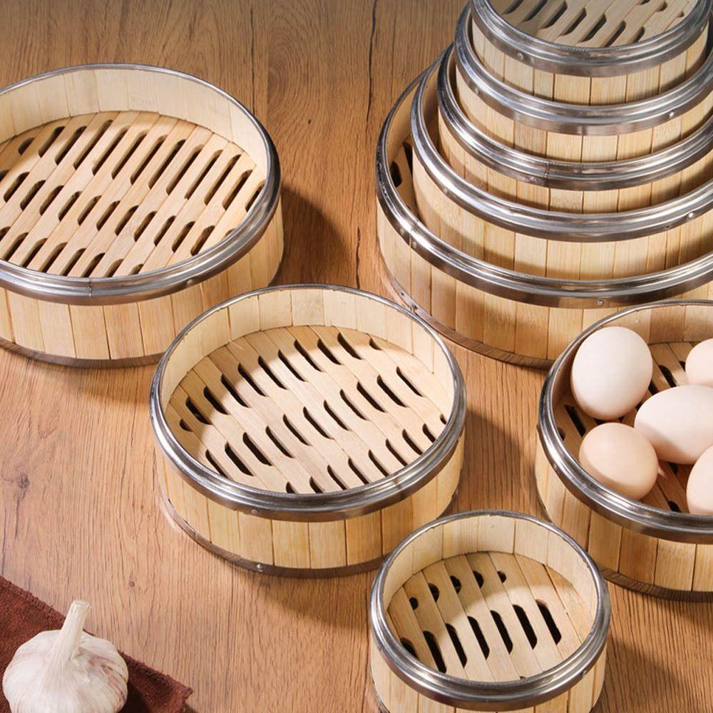 Stainless Steel Bamboo basket Bamboo Snack Basket New Chinese Food Tools