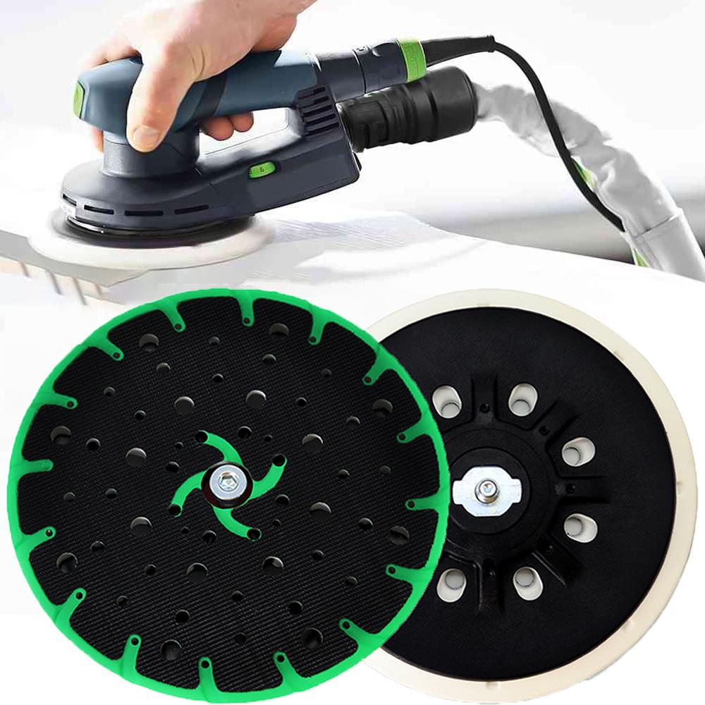 1PC 6 Inch 17/48-Hole Dust-Free M8 and 5/16-24" Thread Back-up Sanding Pad for FESTOOL Random Orbit Sander Replace 202458/498987