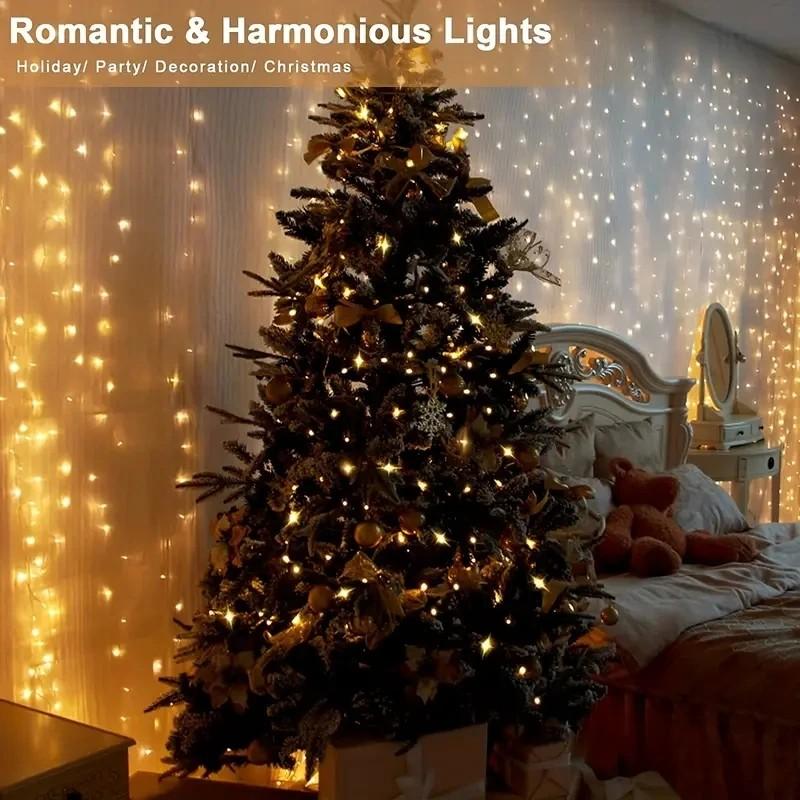 Xiaomi 3M USB String Light Fairy Garland Curtain Lamp With Hook 8 Function Remote Control For Wedding Party Decoration