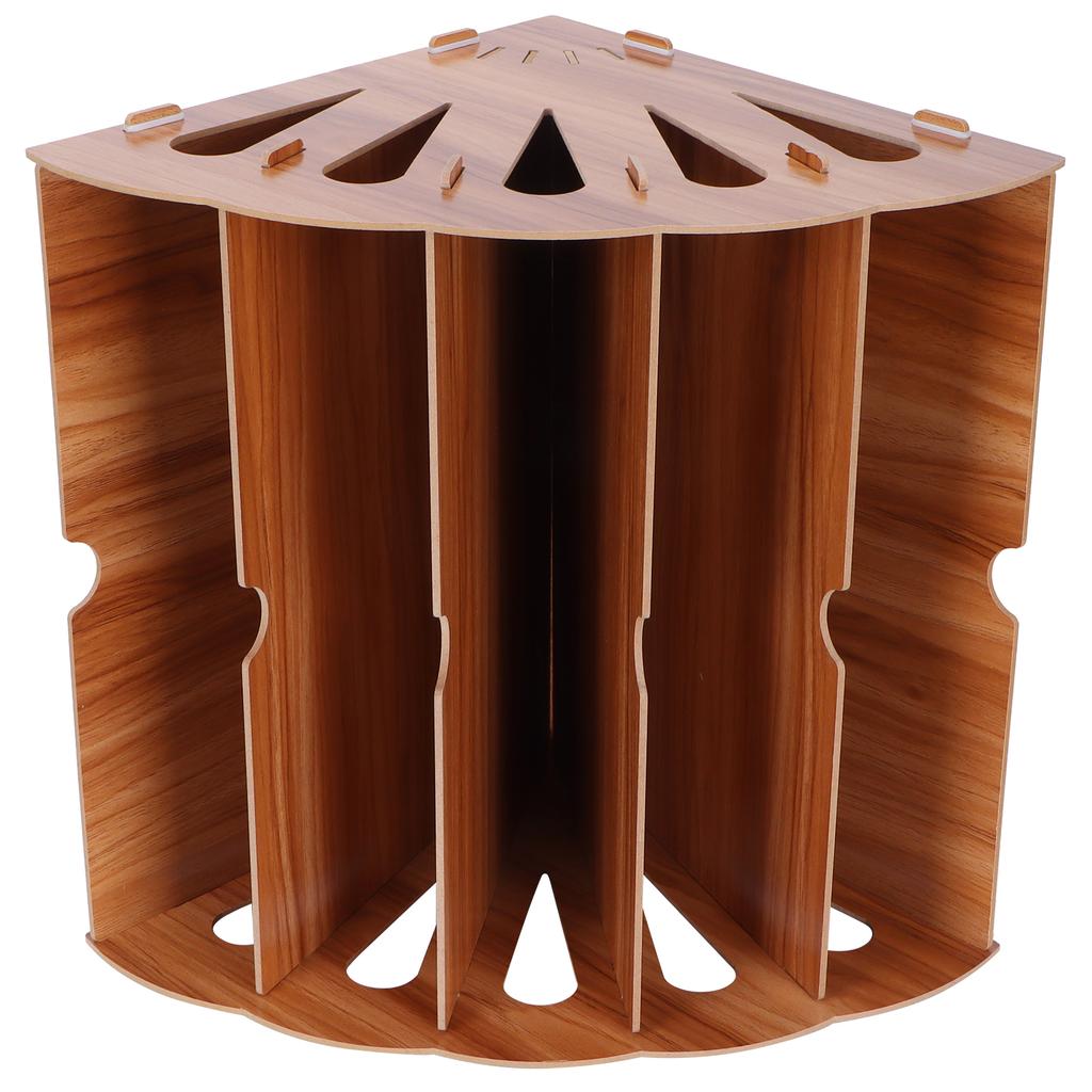 Wooden MultiSlot Storage Rack   Supplies Desktop File   for  (Black )