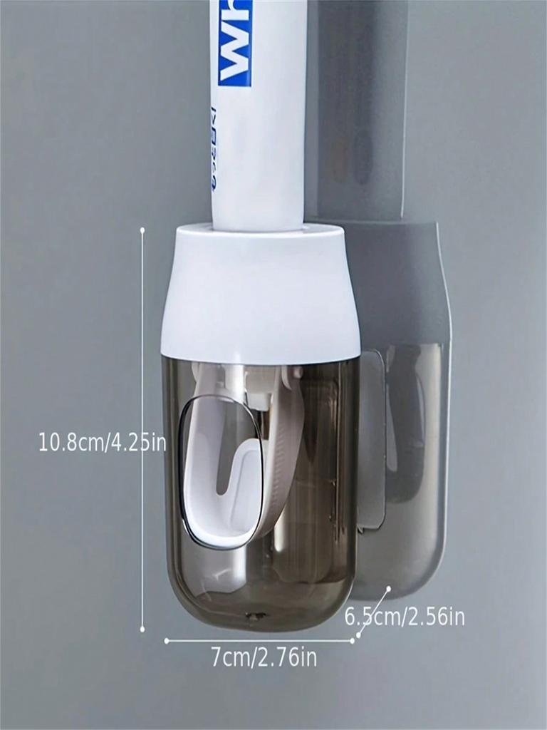 2Pcs Use This Automatic Hands-Free Toothpaste Dispenser and Wall-Mounted Bracket to Upgrade Your Bathroom
