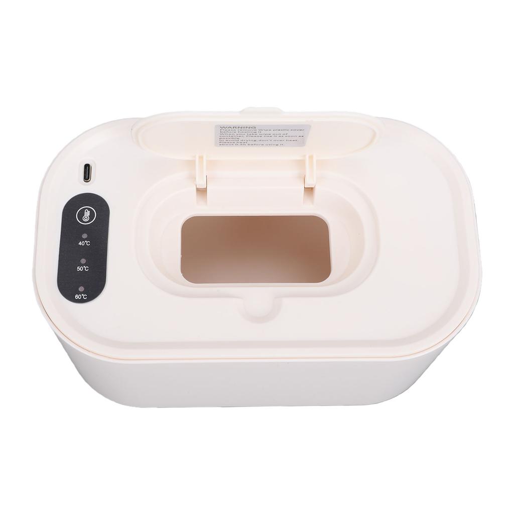 Baby Wet Wipes Warmer Dispenser Top Heating Wipe Warmer Holder Holds 80 Wipes with 3 Indicator Lights