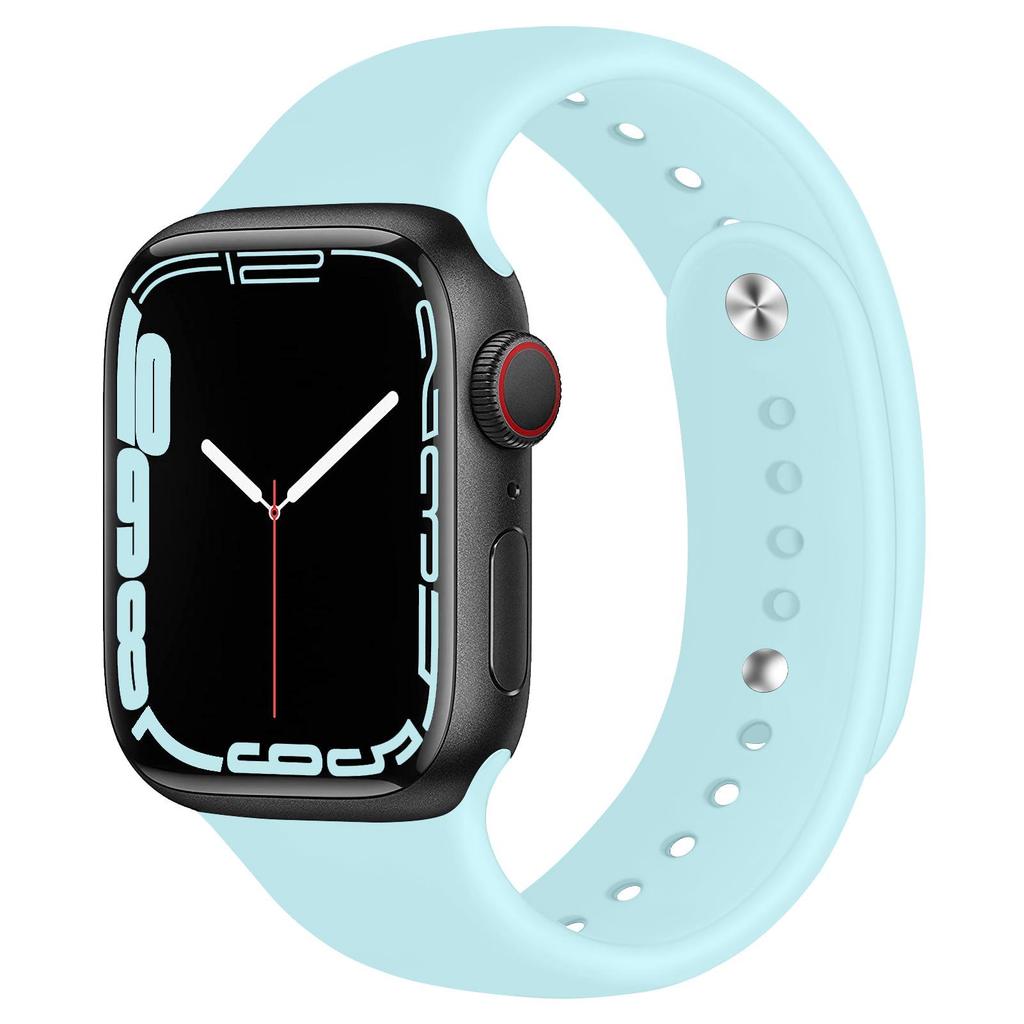 Compatible Silicone Watch Strap for Apple Watch S11 - All Series, Universal Double-Section Snap Button.