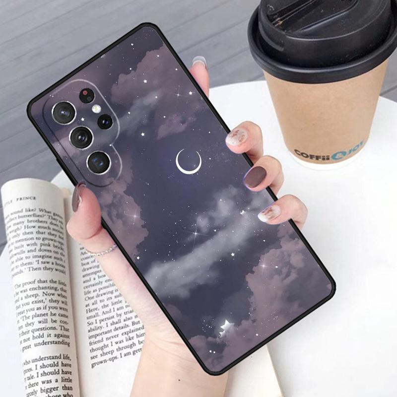 Moon Star Cloud Night Phone Case Cover For Samsung Galaxy S24 S25 Ultra S21 S22 Ultra S10E Note 10 Plus Note 20 FE S23