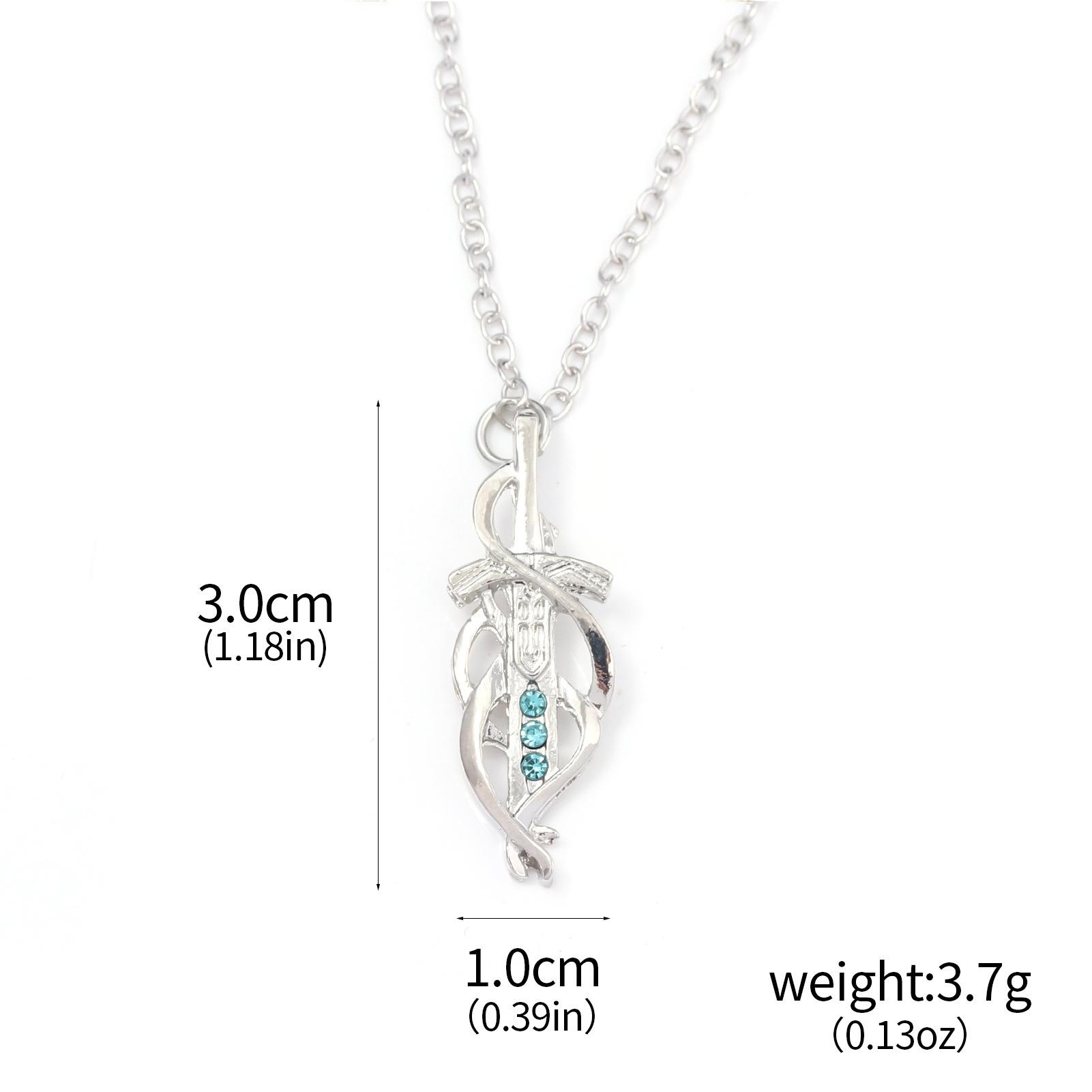 Fate Night Saber King Arthur Oath of Victory Sword Necklace Knight King Tool Pendant Gaming Accessory 50cm