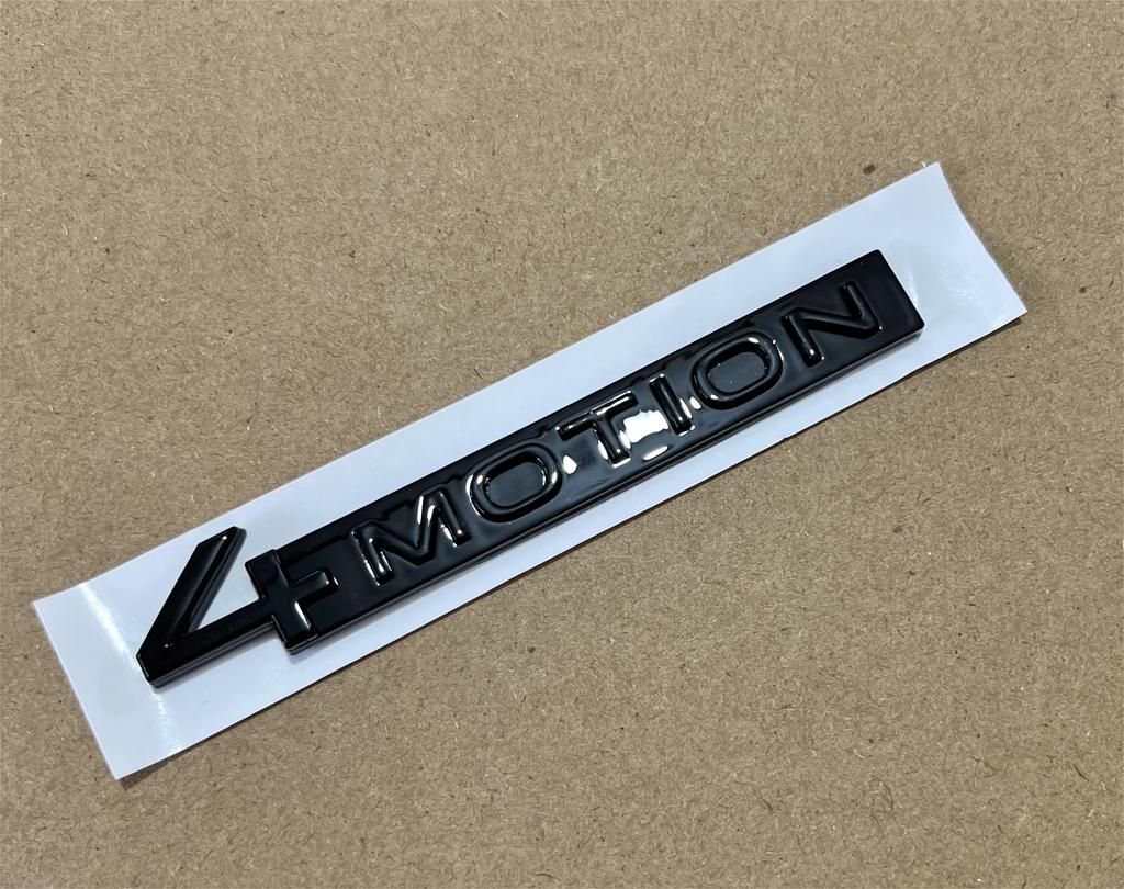 1X Car Styling 4Motion 3D Rear Trunk Fender ABS Chrome GFHJX Black Emblem Badge Decal for Tiguan Touareg Tayron