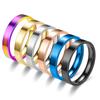 4mm Einfachheit Flache Edelstahlringe Japanische Koreanische Mode Glänzende Titanstahl Fingerringe für Jugendliche Jungen Mädchen Schmuck