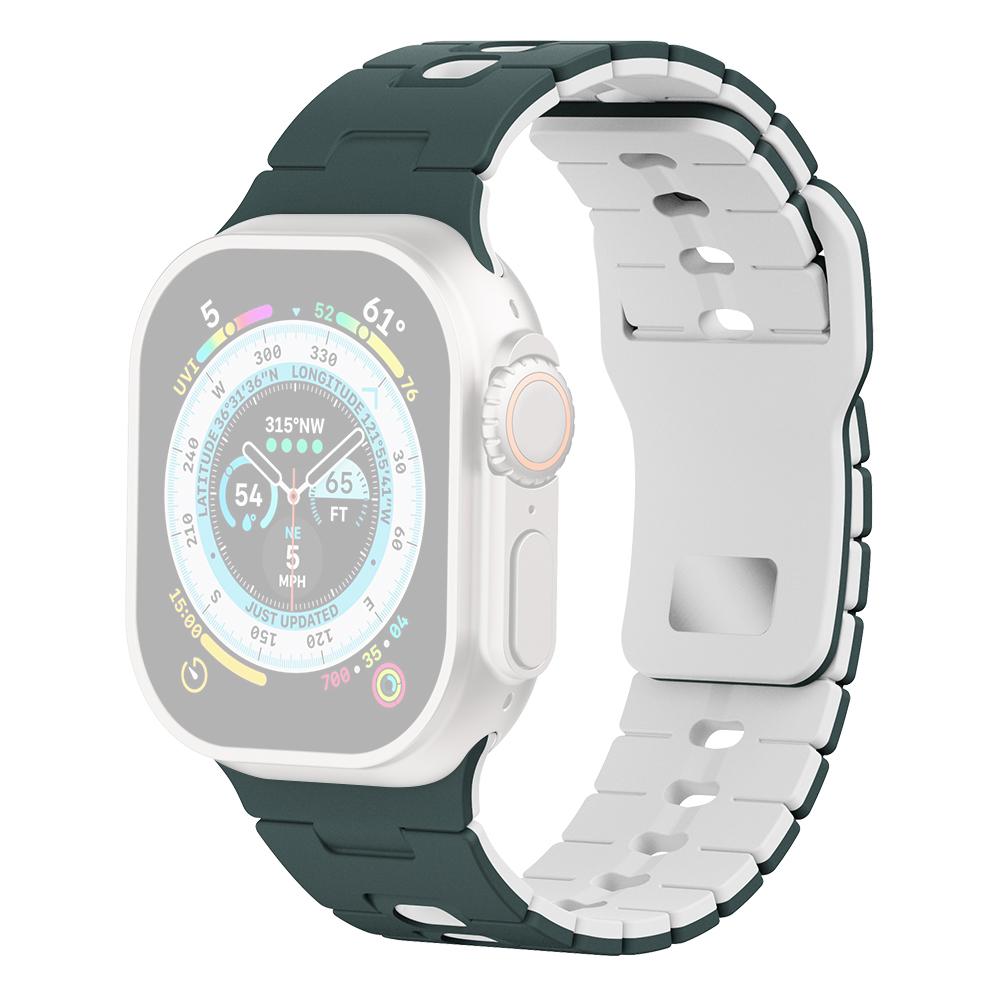 Watch Band for Apple Watch Series 10 Ultra 9 8 7 SE 6 5 4 3 2 1 46mm 49mm 45mm 44mm 42mm Dual Color Silicone Strap