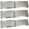 Retaining Wall 6 Pcs 100 X 12 X 30 Cm Stainless Steel Silver
