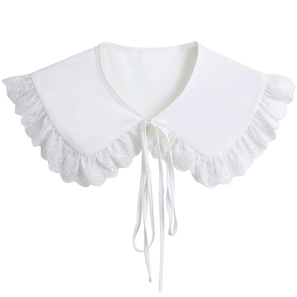 Adjustable Lace False Collar Sweet Ruffled Shawl Simple Detachable Collar  Gift