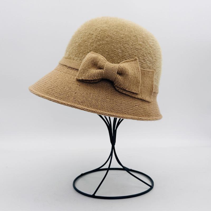 Hat female winter autumn winter new plush warm middle aged fisherman hat fashion versatile mother hat
