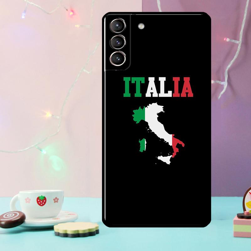 Italy Flag Phone Case For Samsung Galaxy S24 Ultra S20 S21 S22 S23 S25 Ultra S9 S10 Plus S24 FE Cover