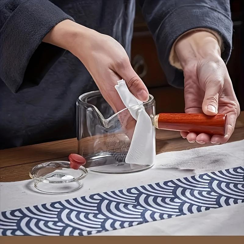 1/5pcs Glass Teapot Set 1pc Teapot And 4pcs Tea Cups Electric Ceramic Stove Tea Maker High Temperature Resistant Filter Teapot With Wooden Handle Kung