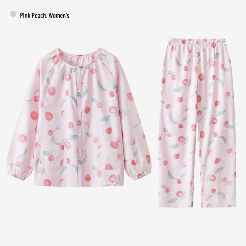 Special Offer! August Gesang Cartoon Girl Pajamas - Plus Size, All Cotton, Long Sleeve Set for Spring, Autumn, Winter.
