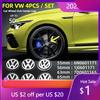 Heiß 2025 Neu 4 Stück 55mm 56mm 65mm 63mm Auto Styling Felgendeckel Radnabenkappen Abzeichen Zubehör Für VW Volkswagen Golf Sharan Pa