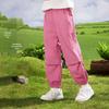 Little Yinman Girls' Pleated Casual Jogger Pants