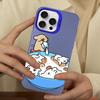 Cartoon Line Dog Phone Case For IPhone 16 15 14 13 12 11 Pro Max X XR XSMAX 8 7 Plus Matte Shockproof Back Cover