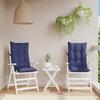 Vidaxl High-Back Chair Cushions, 2 Pcs, Navy Blue