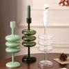 Nordic Colorful Glass Candle Holder Candlestick Holder for Wedding Table Centerpieces Modern Living Room Decor Candlestick Gift