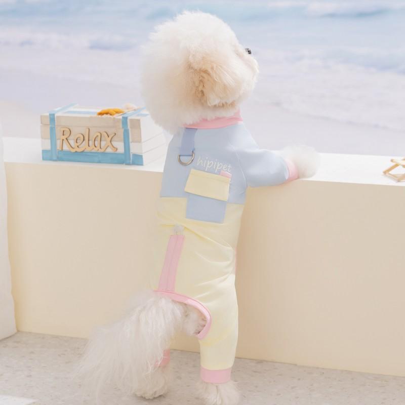 Cooling Stretch Ice Silk Dog Jumpsuit Small Medium Breeds Comfortable Breathable Pet Clothing