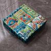 Retro Thicken Square Chair Cushion Soft Dutch Velvet Printed Butt Pad Portable with Handle Outdoor Garden Seat Cushions 40x40cm