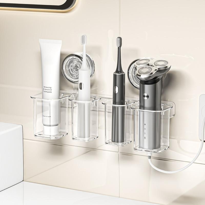 Functional Toothbrush Holder Suction Cup Easy Install Toothbrush Rack Organizers For Renters And Students Seeking Order