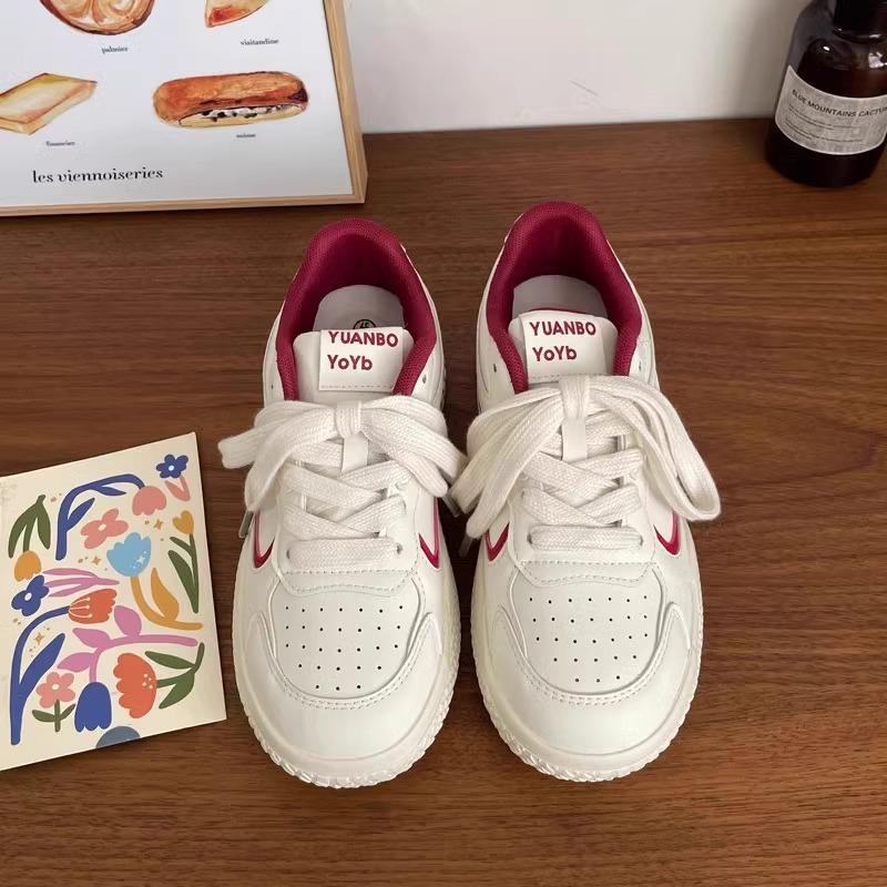 Student German training double mesh shoes female ugly cute autumn new chic niche Korean version breathable sports Forrest Gump white shoes
