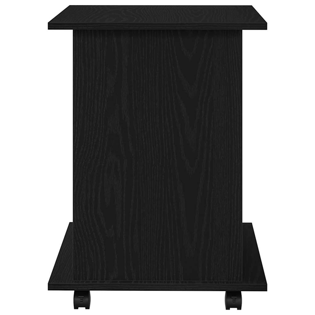 Mobile Cabinet In Black Oak Effect 60 X 45 X 55 Cm Particleboard