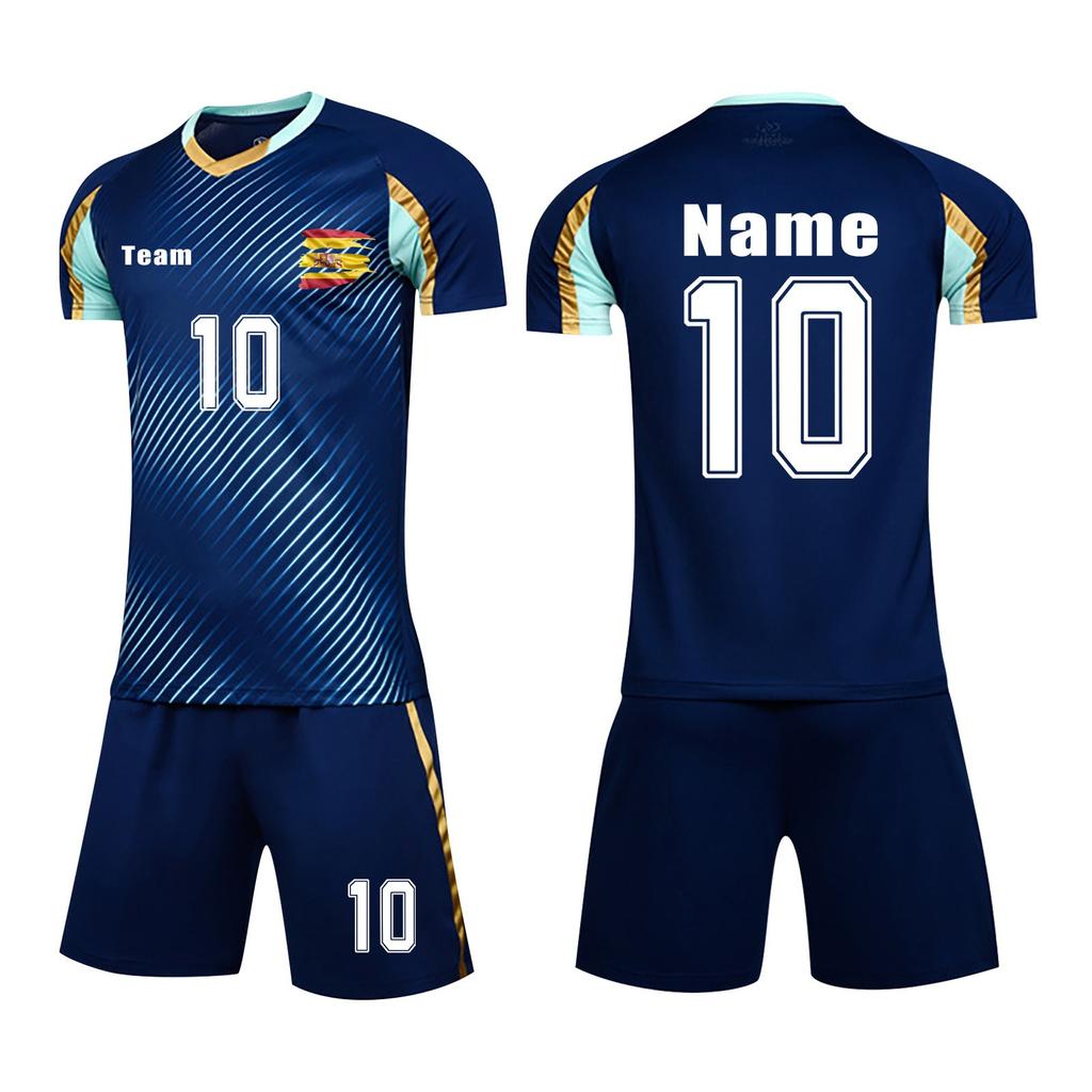 Men's Soccer Jersey Set Quick-Dry Sportswear with Shorts for Training and Matches, Sizes S-XXL
