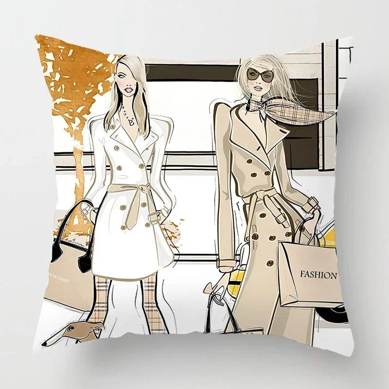 45x45cm Pillow Case Home Decoration Living Room Sofa Cushion Cover Nordic Fashion Ladies Pillowcase Decoration