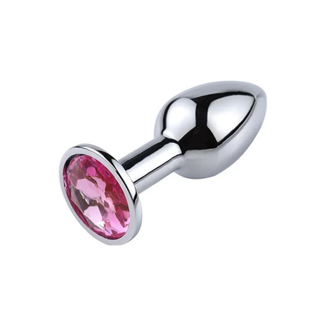 Novice anal plug sex toy crystal heart smooth steel extreme butt plug female prostate massager stimulator adult sex product