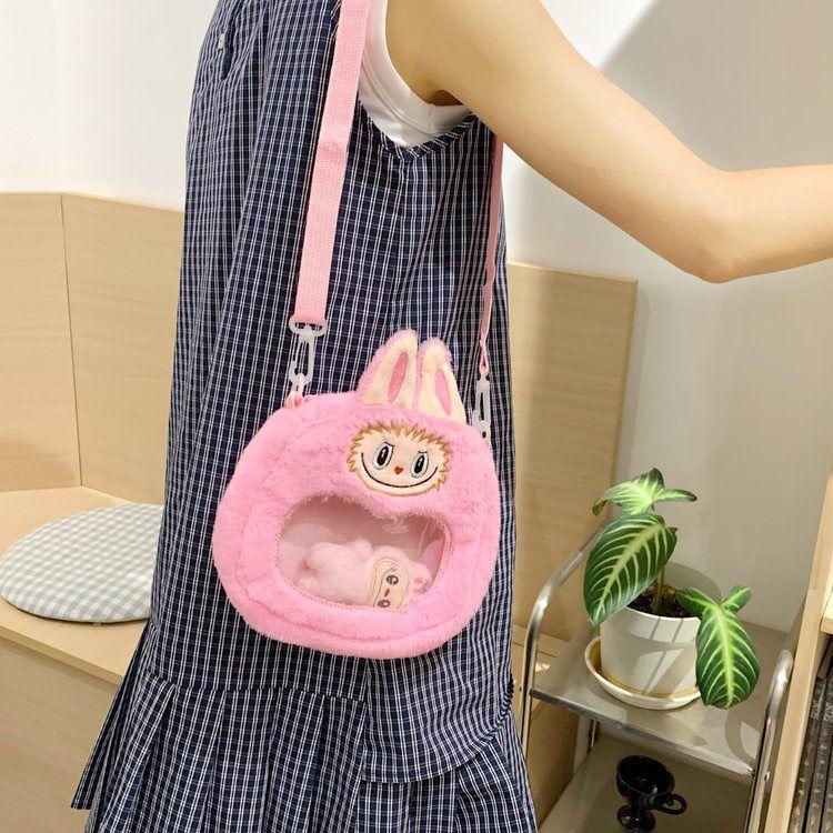 Labubu's New Cartoon Plush Crossbody Bag Is a Cute and Plush Birthday Gift