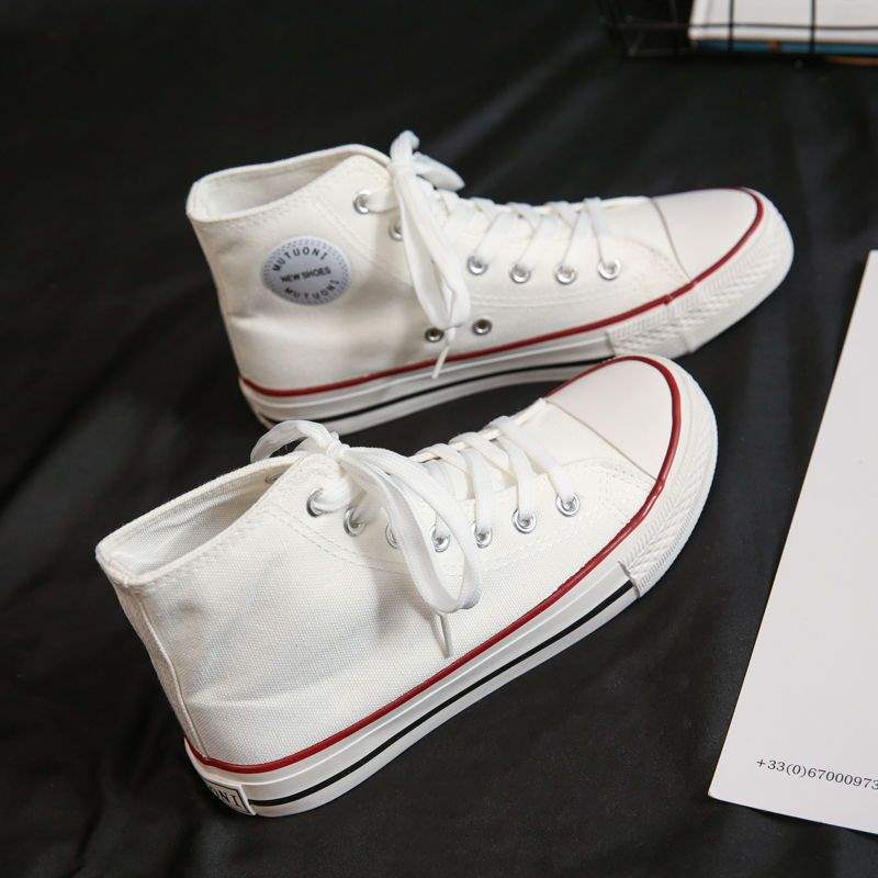 High-top Canvas Shoes Women's Velvet Korean Version Versatile 2025 Winter Warm Two Cotton Shoes Hyunya Wind Student Flat Baseplate Shoes