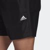 Adidas Solid Swim Shorts Comfortable Versatile Solid Color Mid-Rise Drawstring Swim Trunks Men Swimwear Black GQ1081