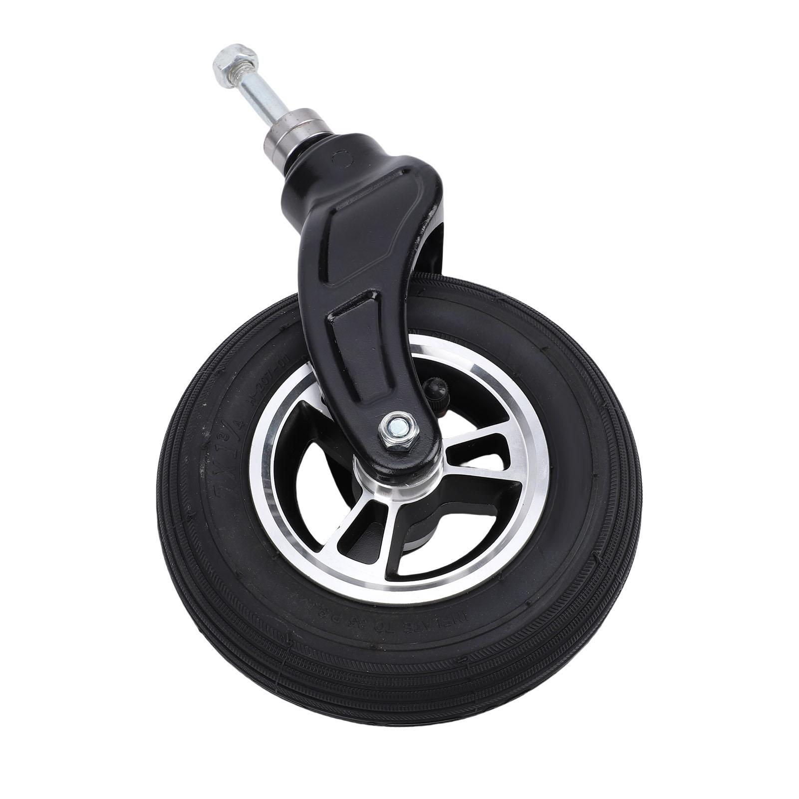 

Caster Wheel 7 Inch Aluminum Alloy Hub Strong Load Bearing Non Slip Inflatable Rubber Caster for Carts Trolleys