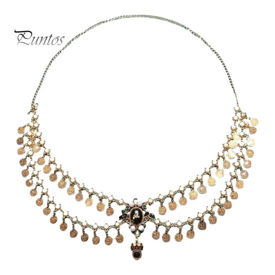 

Цепочка на талию с двухслойным дизайном, регулируемой пряжкой, золотой монетой, украшением в виде кисточки, украшением на талию, цепочкой на талию для танца живота золотистый