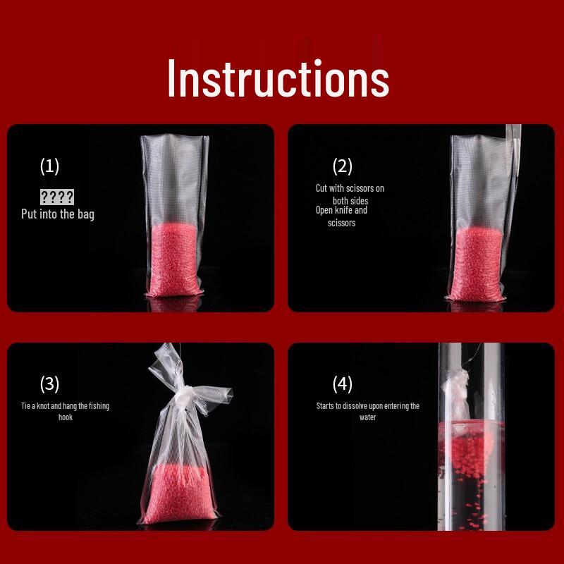 Bear Fire Water-Soluble PVA Fishing Bait Bags