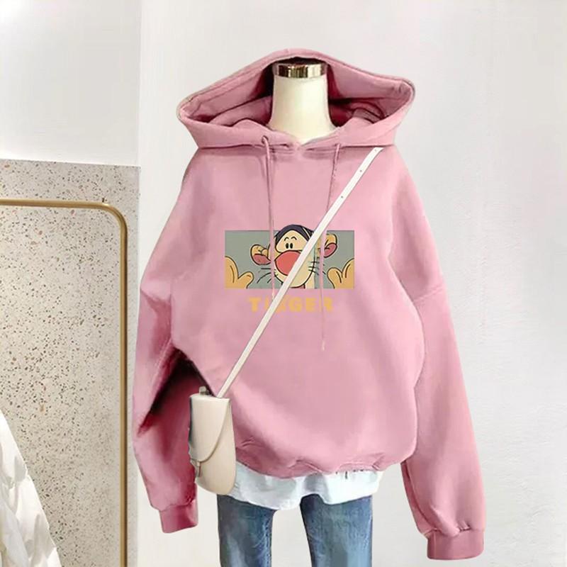Womens Fleece Hooded Sweatshirt Anti-Pilling Casual Winter Top Loose Fit Long Sleeve