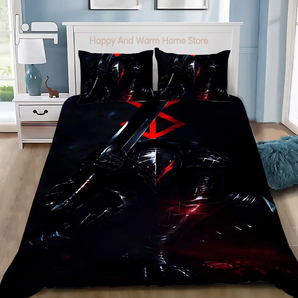 Duvet Cover Anime Berserk Pillowcase Bedding Set Adult Boy Girl Bedroom Decoration Boys Gift Single Double Large Size