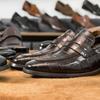 Square head leather shoes men's business casual cowhide men's shoes crocodile pattern