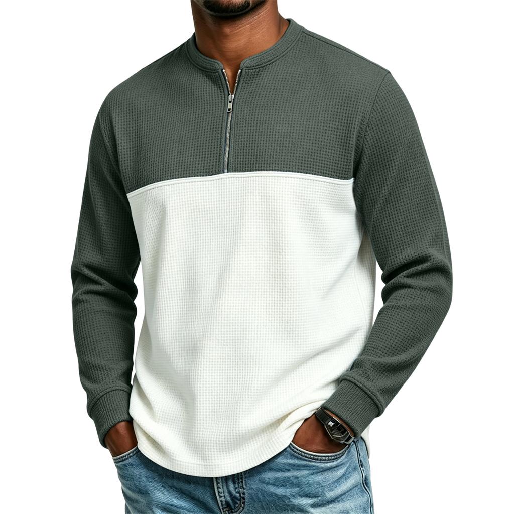 Men's Casual Knit Long Sleeve T-Shirt with, Everyday Pullover