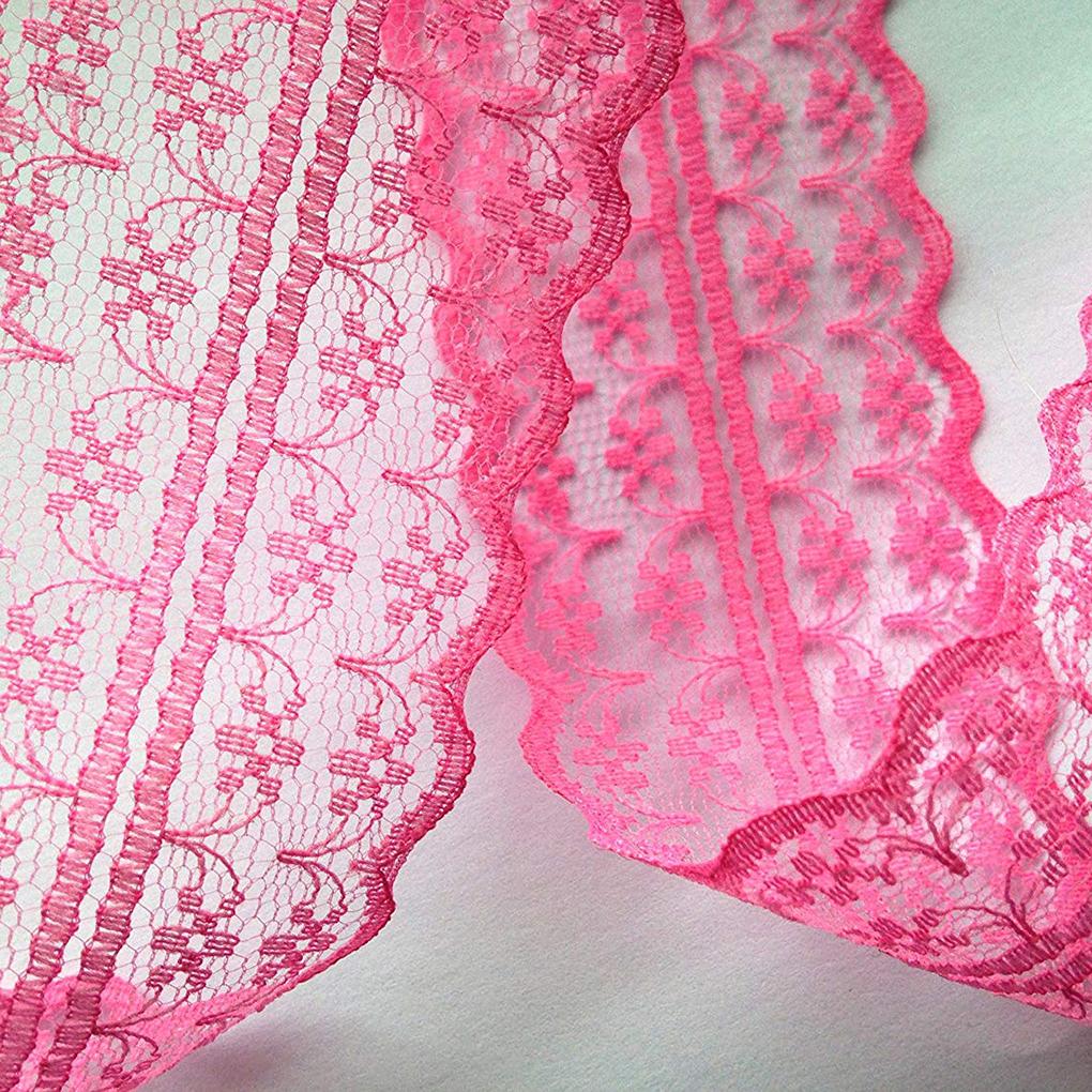 Embroidered Net Lace Trim Ribbon 6 Yard 4.5 Cm Multicolour Choice DIY Accessory