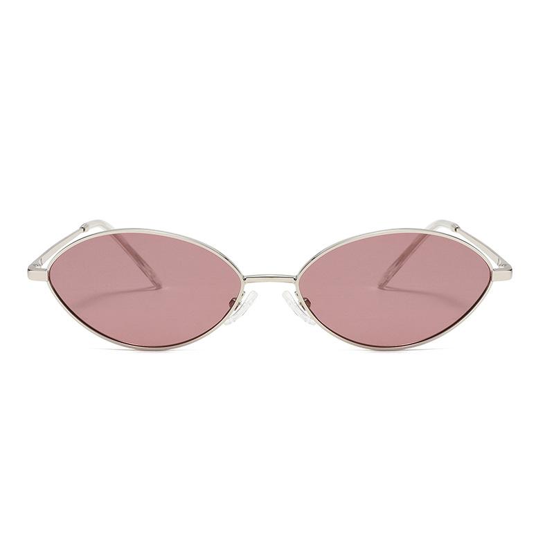 Polarized Metal Oval Sunglasses with Anti-Slip Temples Retro Vintage Style for Casual Outdoor Activities Driving UV Protection