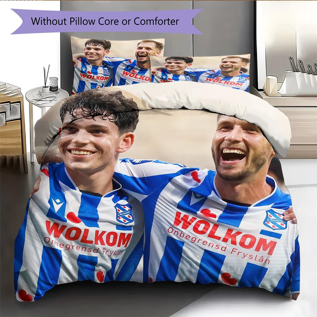 SC Heerenveen Pattern Bedding Home Decoration Birthday & Festival Gift (1 * duvet cover + 2 * pillowcase, without core)