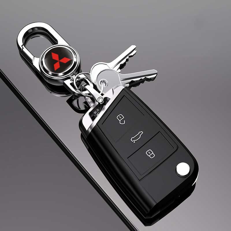 Alloy Keychain Key Ring for Mitsubishi Lancer Ex ASX Mirage OTO Montero L200 EVO Delica Pajero Eclipse Keyring Gifts Accessories QC3