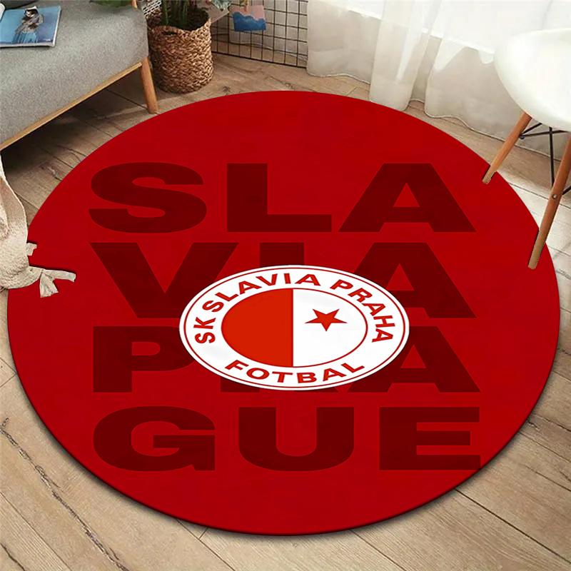 

SK Prague Slavia Round Area Rug,Carpet Rug for Living Room Bedroom Sofa Playroom Decor,Non-slip Floor Mat 100cmx100cm