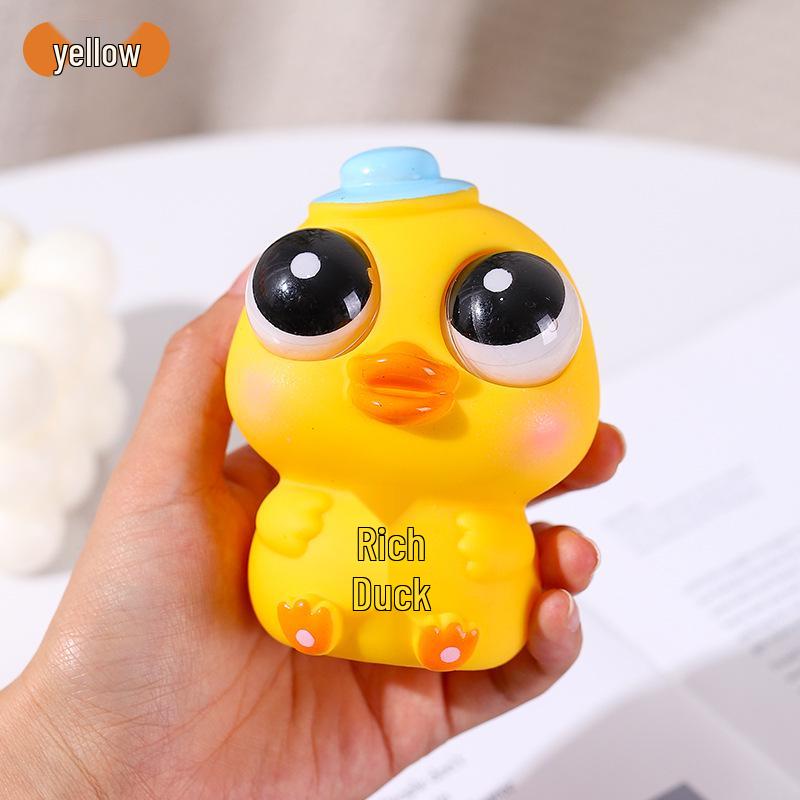 Creative Exploding Eye Yellow Duck Squeeze Toy - TikTok Viral Decompression Venting Toy