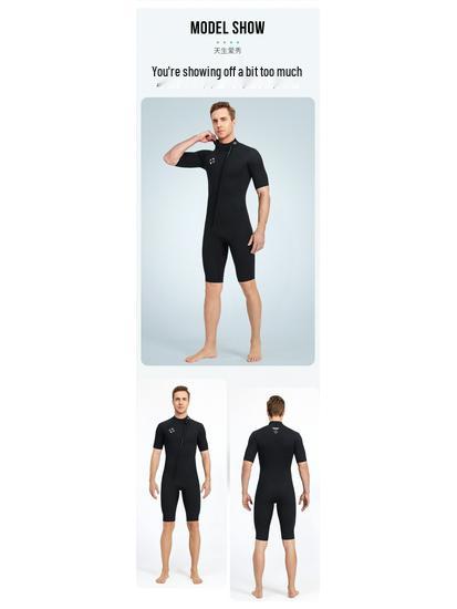 DIVE&SAIL 3MM Men's Short Sleeve Wetsuit for Diving, Snorkeling, Surfing & Swimming