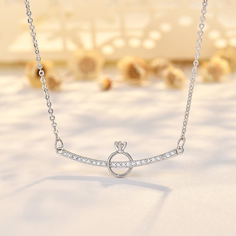 

Простое и Универсальное Легкое Роскошное Высококлассное Дизайнерское Колье с Подвеской в Виде Смайлика, Кольцо, Цепочка для Ключицы, Женское