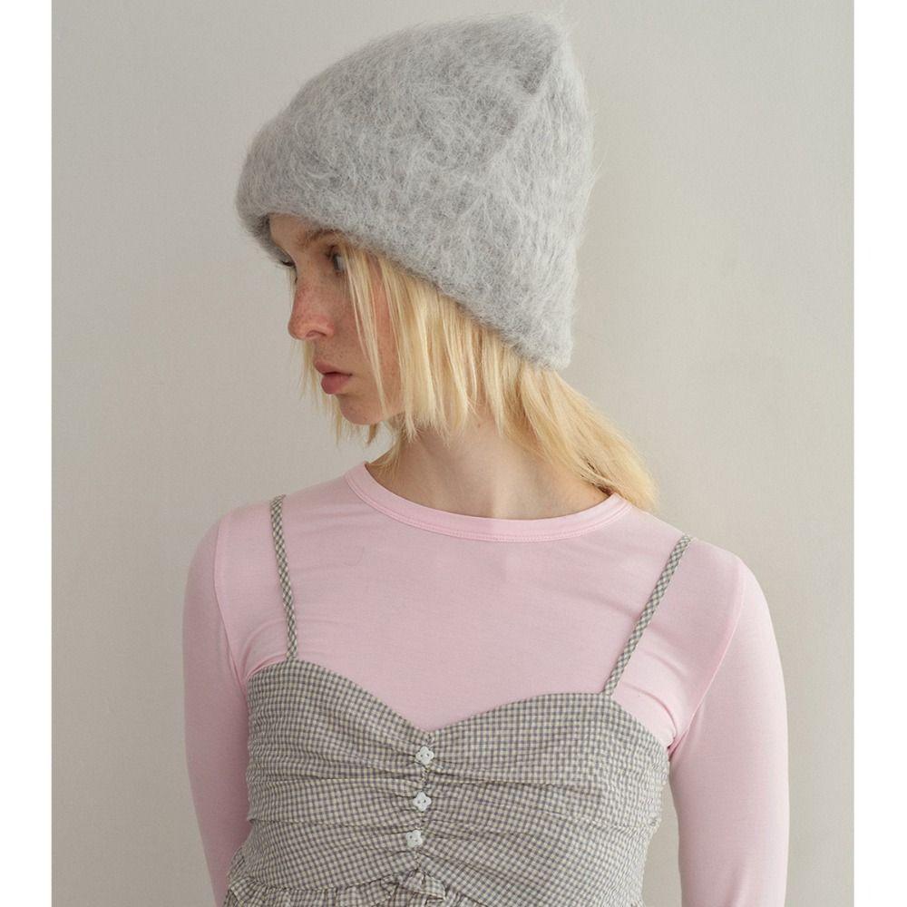 Vintervarme alpakkaull-luer Kuldebeskyttende plysjhette Mote Varmholdende luer Dameaccessories